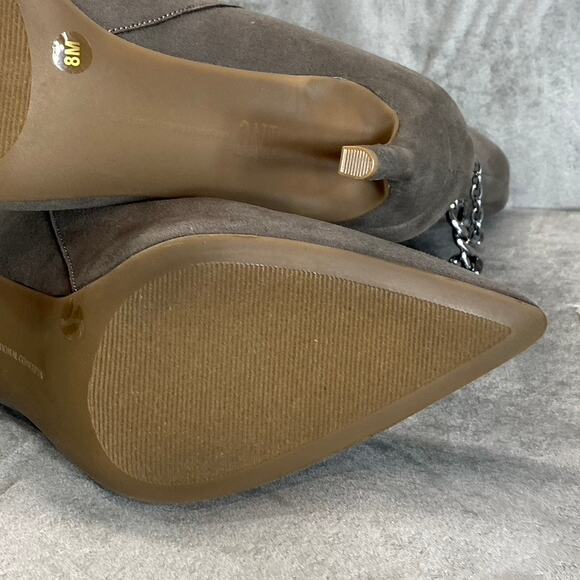 INC INTERNATIONAL CONCEPTS Women's Taupe Micro Reanna Pointed-Toe Stiletto READ - Picture 8 of 10